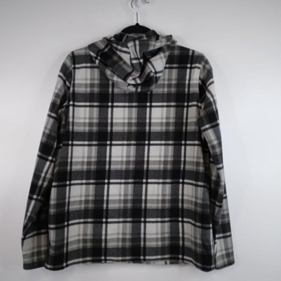 O'Neill  Half Zip Fleece Plaid Black and White Pullover Hoodie Size S - Picture 9 of 12